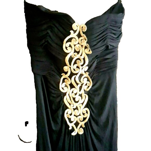 Vintage Creeds maxi tube fitted dress gown 10 - Picture 3 of 11